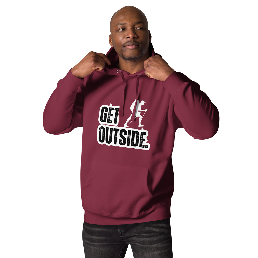 "Get Outside" Unisex Hoodie W/ Hiker
