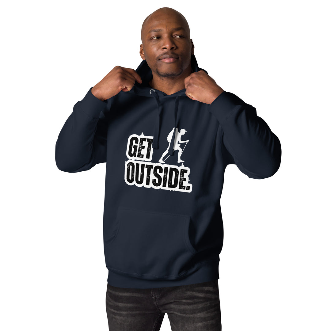 "Get Outside" Unisex Hoodie W/ Hiker