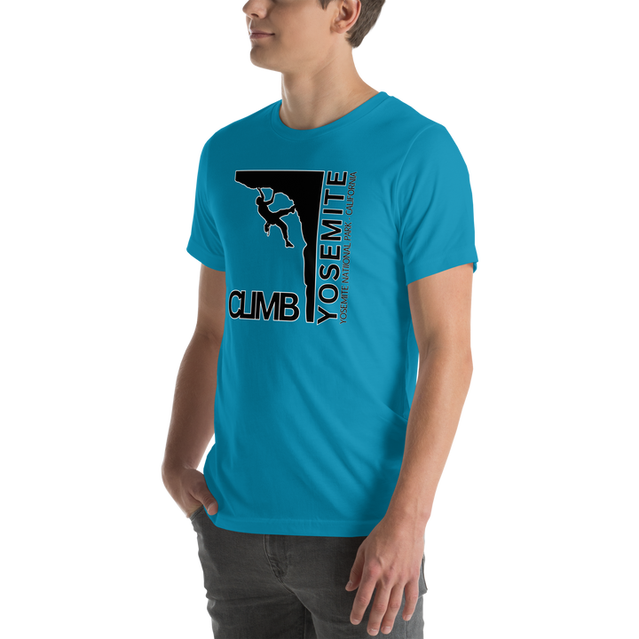 "Climb Yosemite" Male Climber Unisex t-shirt