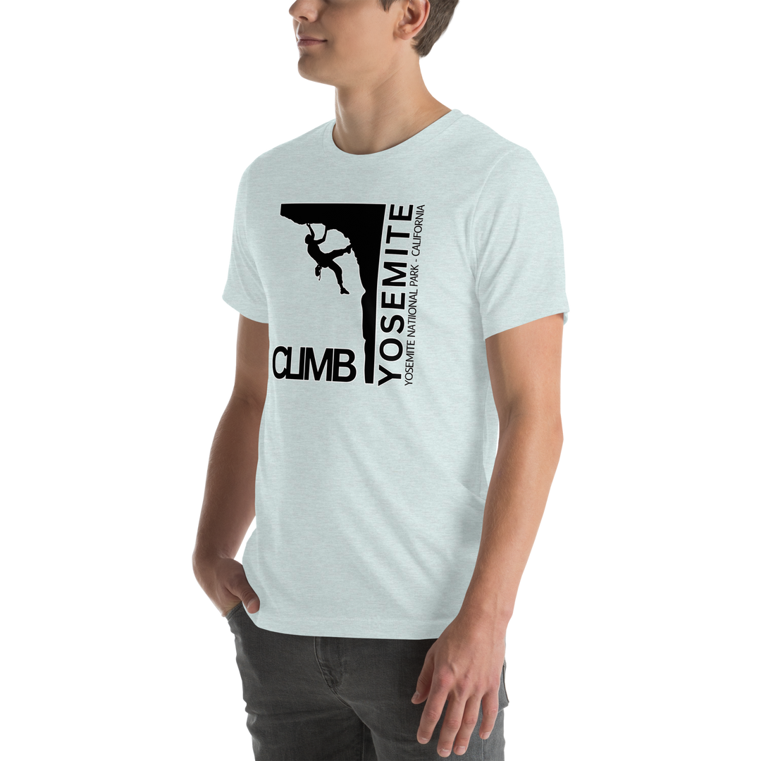 "Climb Yosemite" Male Climber Unisex t-shirt