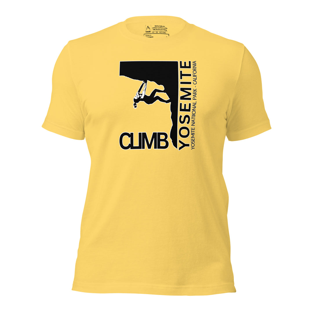 "Climb Yosemite" Female Climber Unisex t-shirt