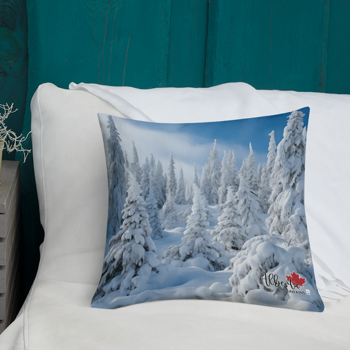 Canadian Rocky Mountain Winter Premium Pillow (Variation 2)