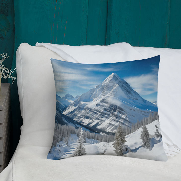 Canadian Rocky Mountain Winter Premium Pillow (Variation 2)