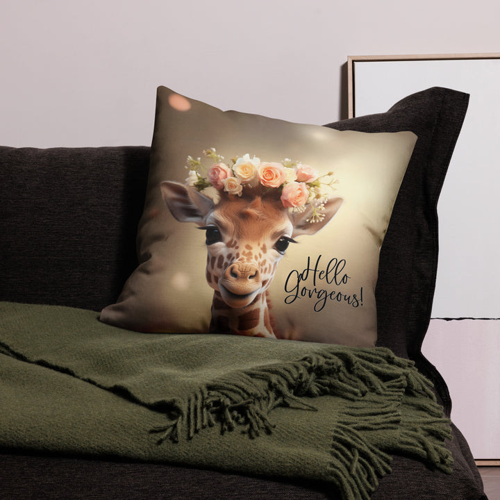 "Hello Gorgeous!" Premium Pillow