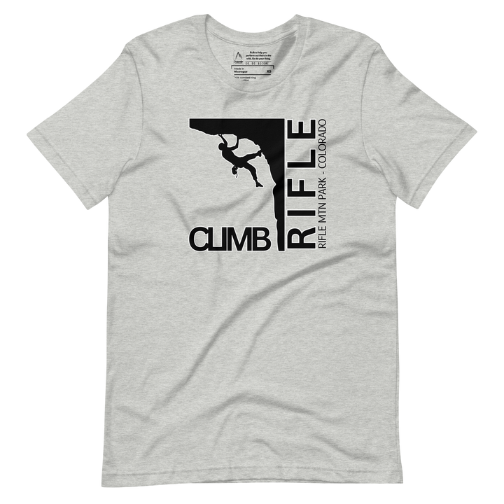 "Climb Rifle" Male Climber Unisex T-Shirt