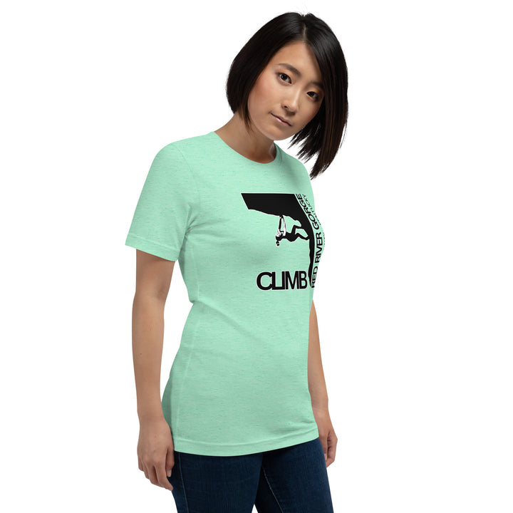 "Climb Red River Gorge" Female Climber Unisex t-shirt