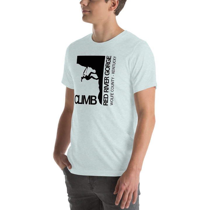 "Climb Red River Gorge" Female Climber Unisex t-shirt