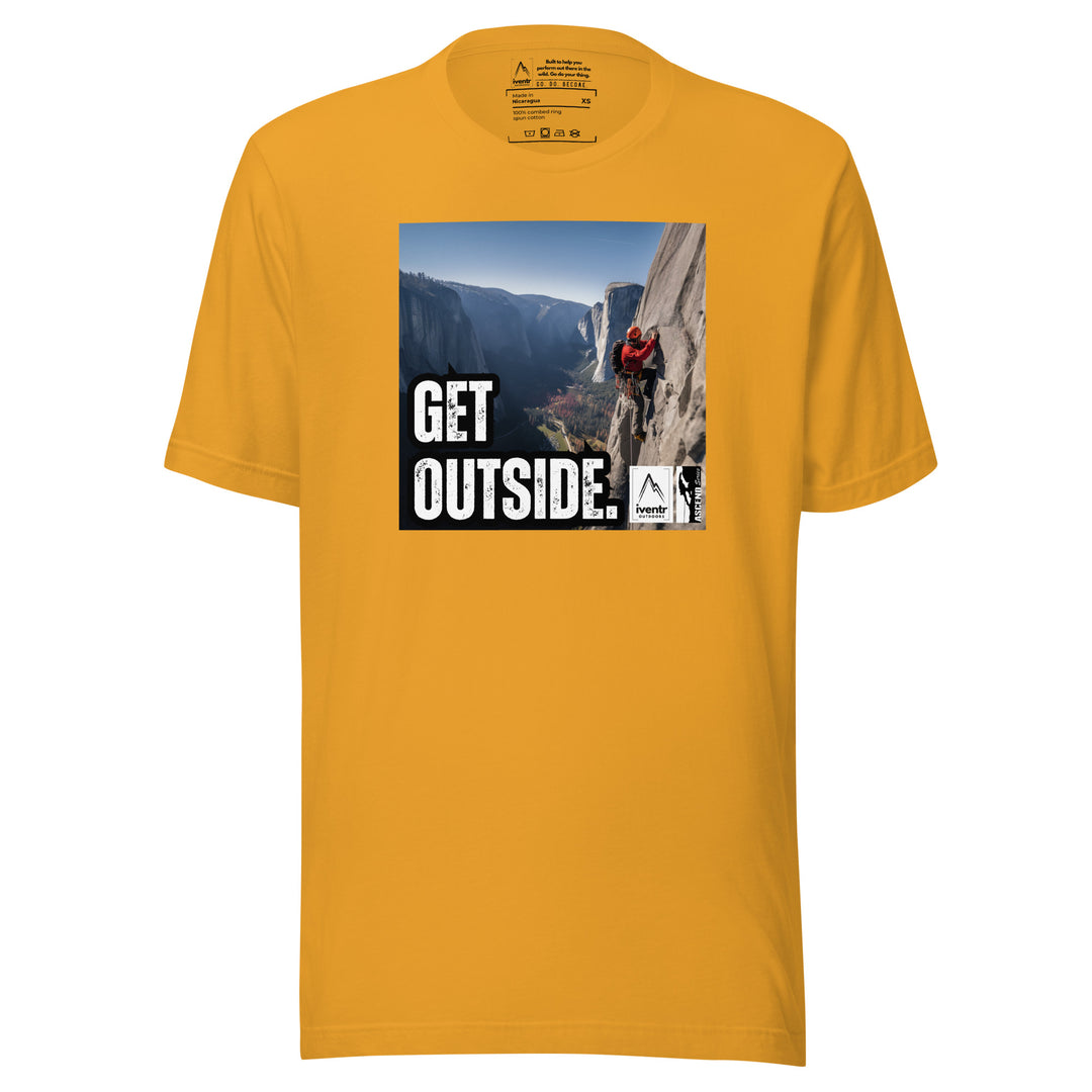 "Get Outside" Big Wall Climber Unisex T-shirt