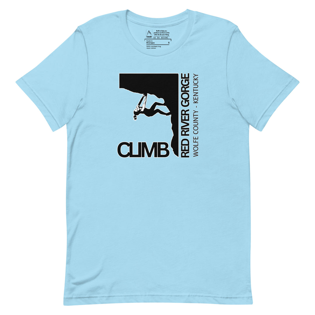 "Climb Red River Gorge" Female Climber Unisex t-shirt