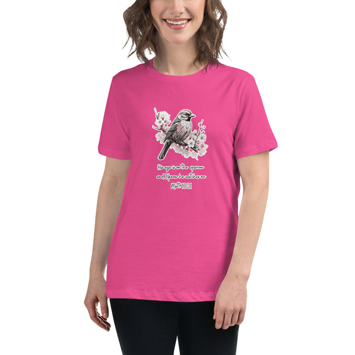 "His Eye is on the Sparrow" Ladies Relaxed T-shirt