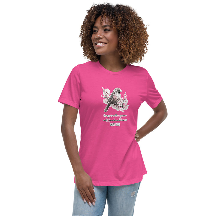 "His Eye is on the Sparrow" Ladies Relaxed T-shirt