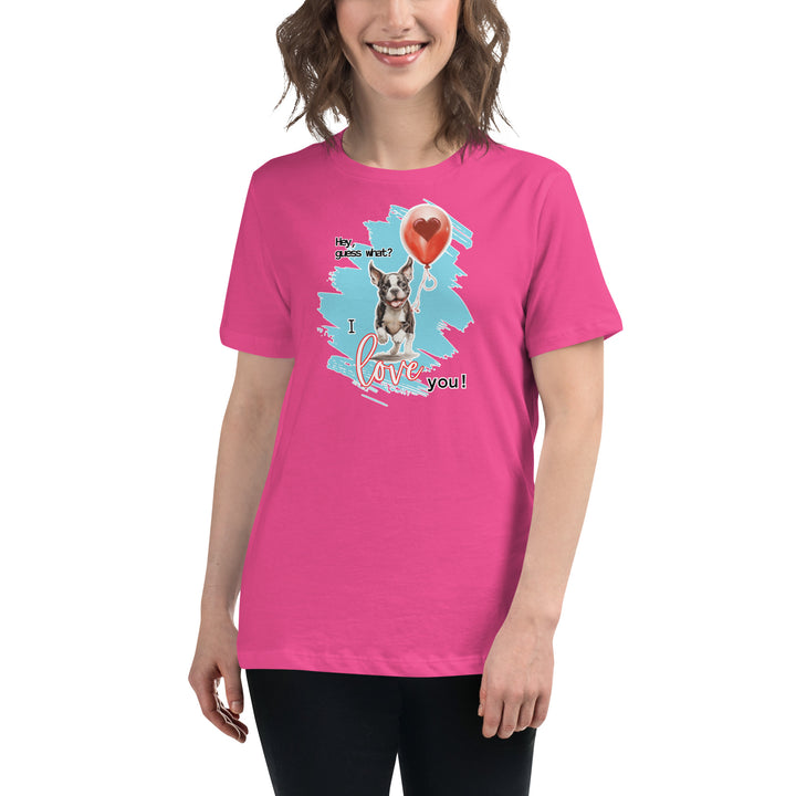 Boston Terrier "I Love You!" Women's Relaxed T-Shirt