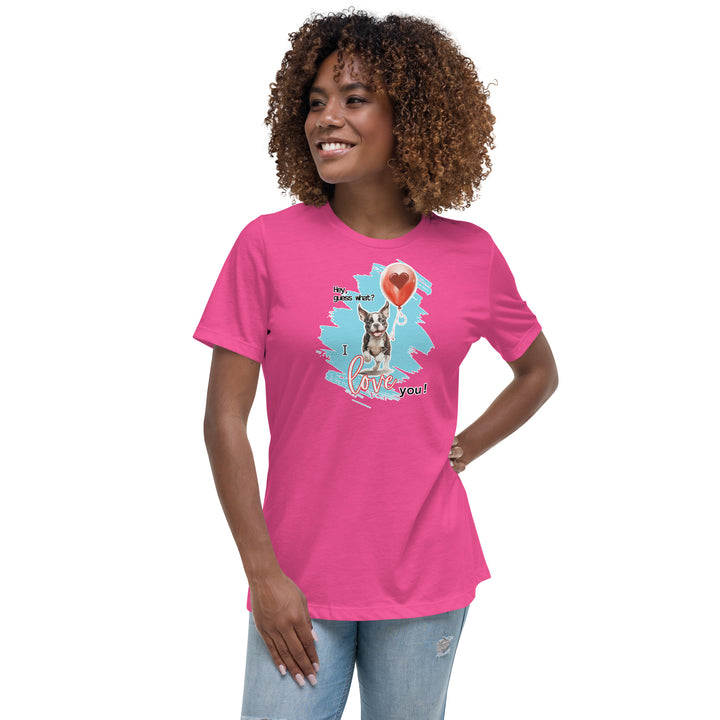 Boston Terrier "I Love You!" Women's Relaxed T-Shirt