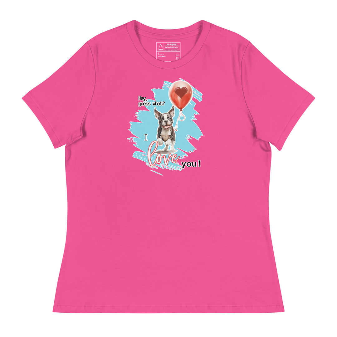 Boston Terrier "I Love You!" Women's Relaxed T-Shirt