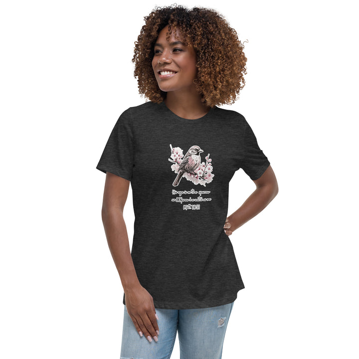 "His Eye is on the Sparrow" Ladies Relaxed T-shirt