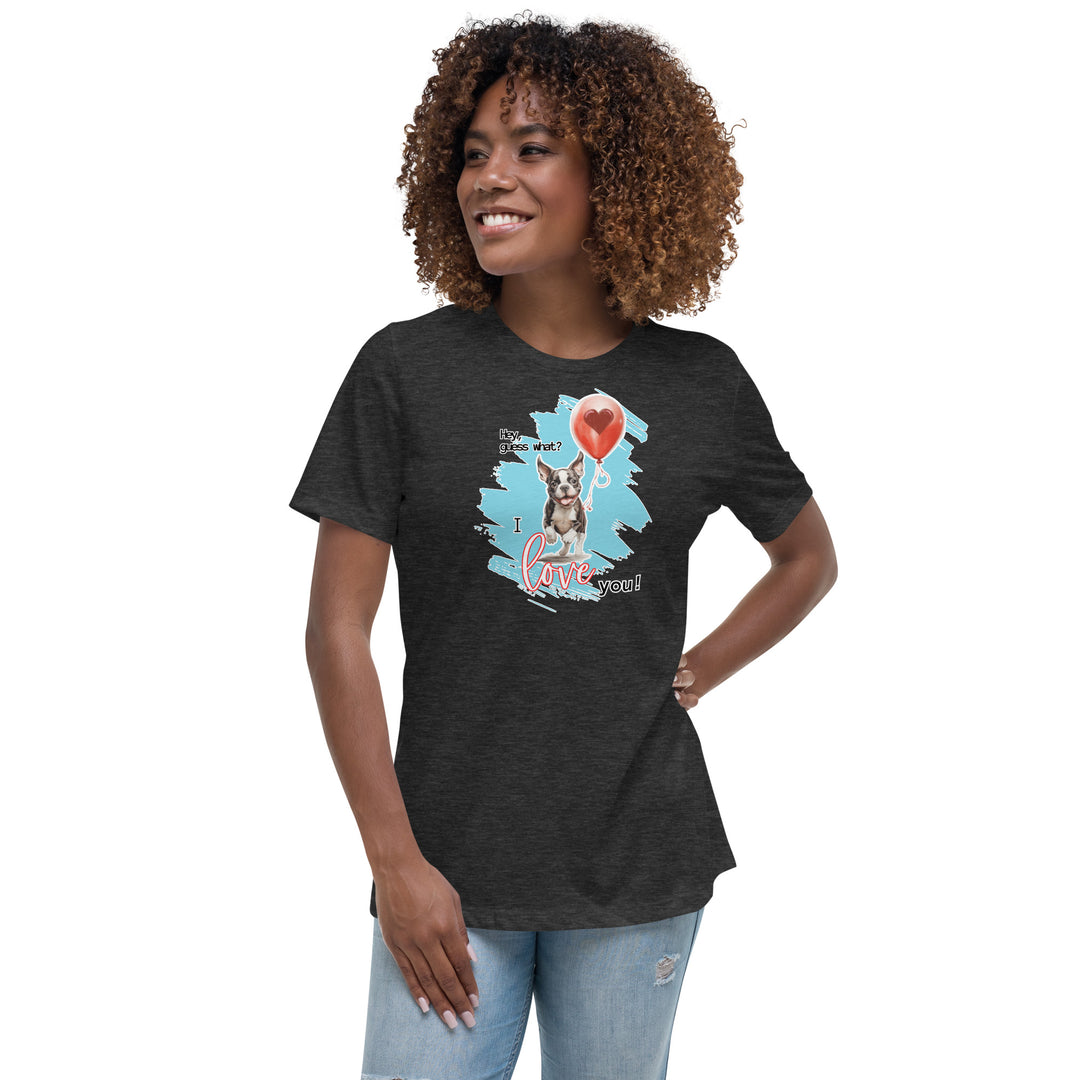 Boston Terrier "I Love You!" Women's Relaxed T-Shirt