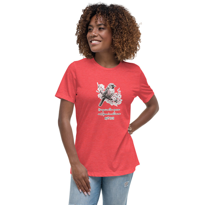 "His Eye is on the Sparrow" Ladies Relaxed T-shirt