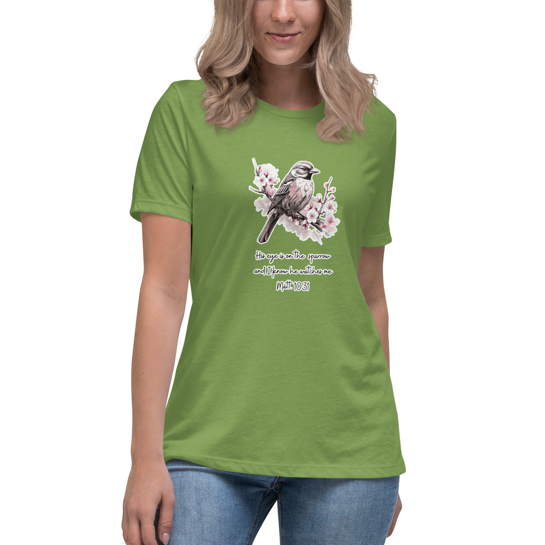 "His Eye is on the Sparrow" Ladies Relaxed T-shirt