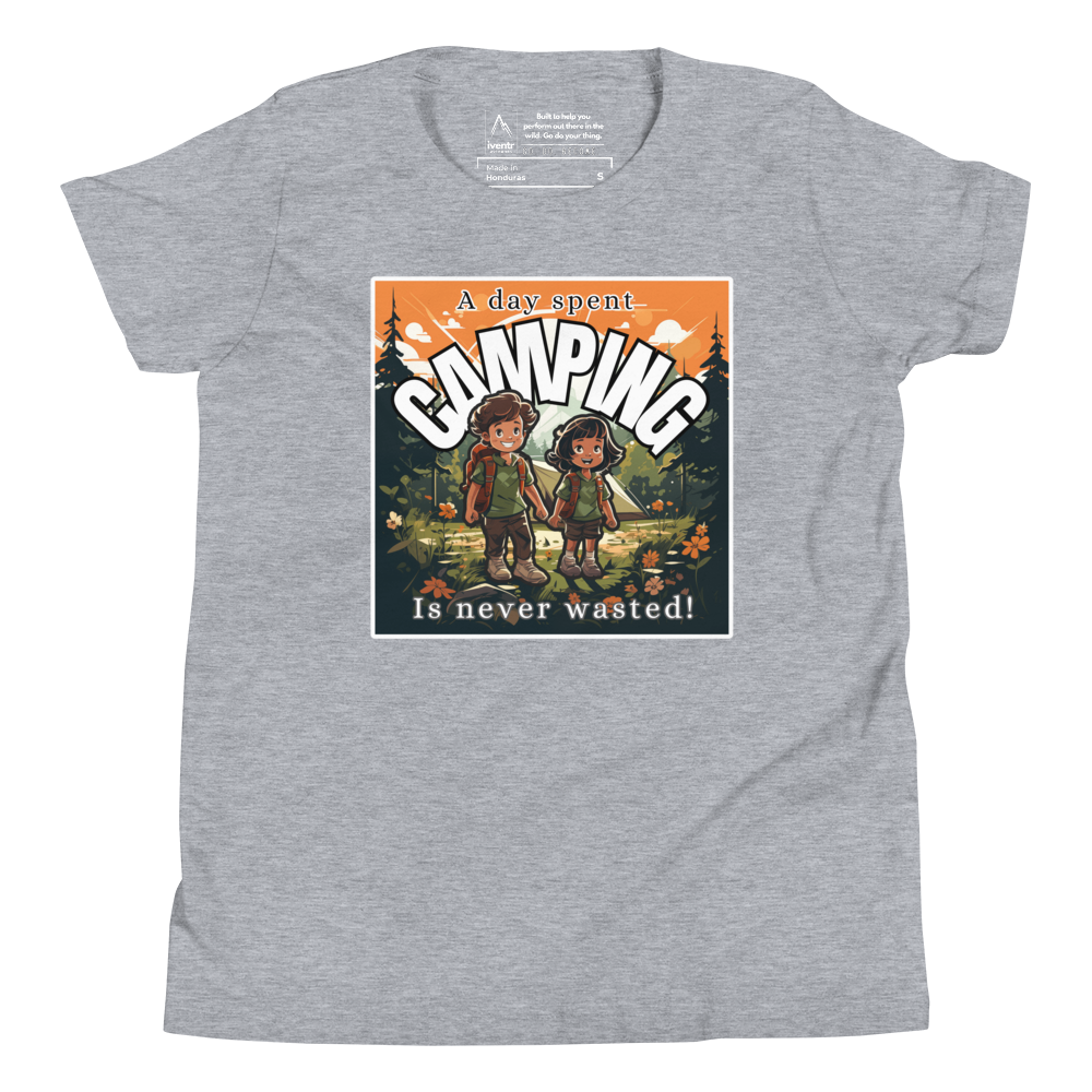 "A Day Spent Camping..." Youth Short Sleeve T-Shirt