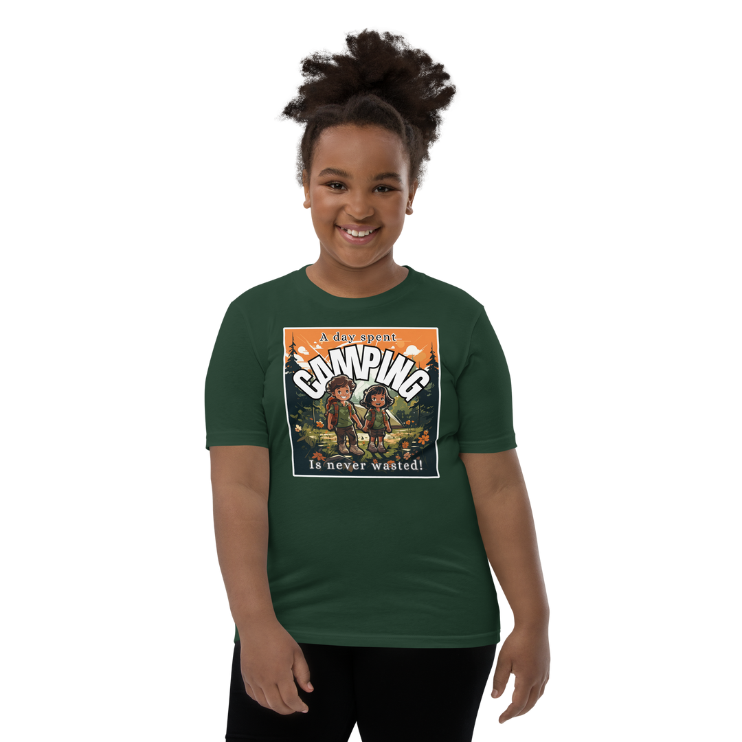 "A Day Spent Camping..." Youth Short Sleeve T-Shirt