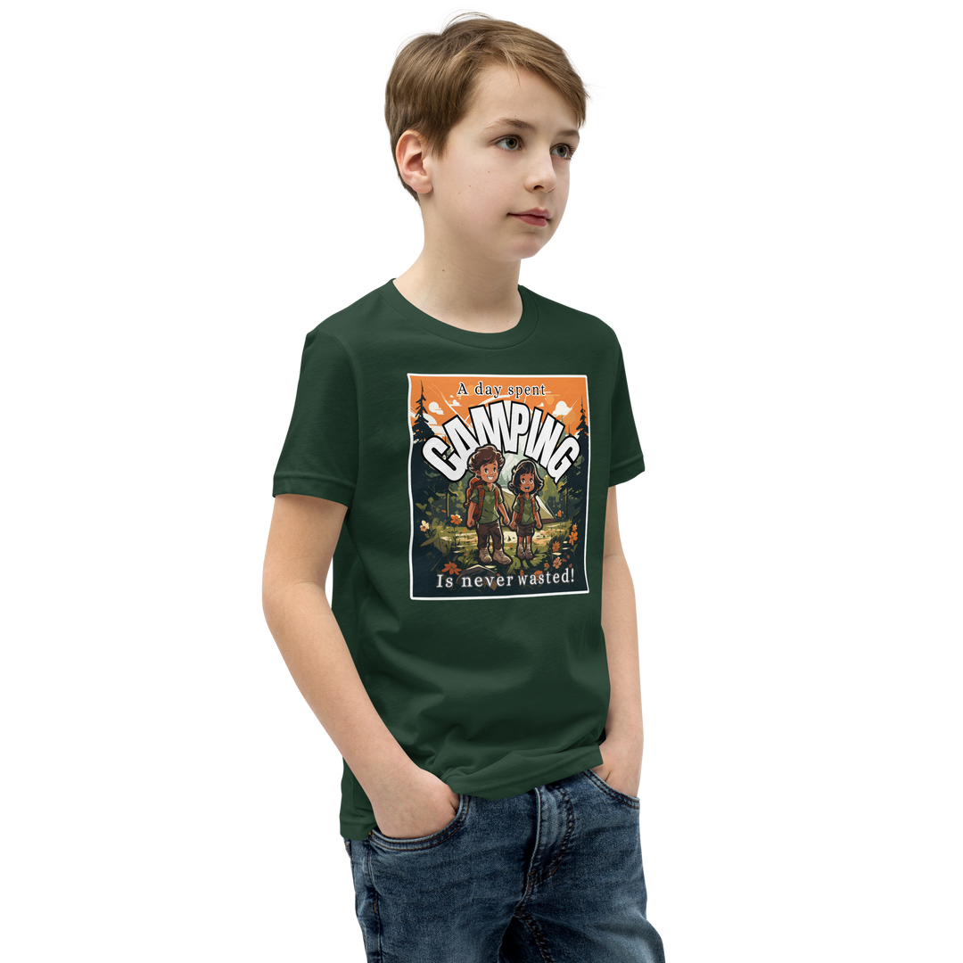 "A Day Spent Camping..." Youth Short Sleeve T-Shirt