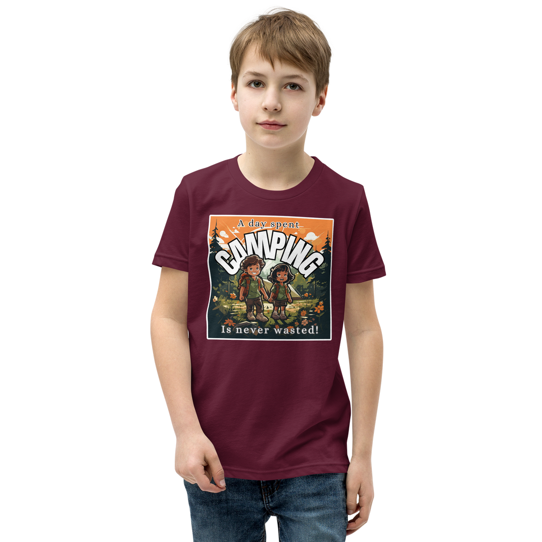 "A Day Spent Camping..." Youth Short Sleeve T-Shirt