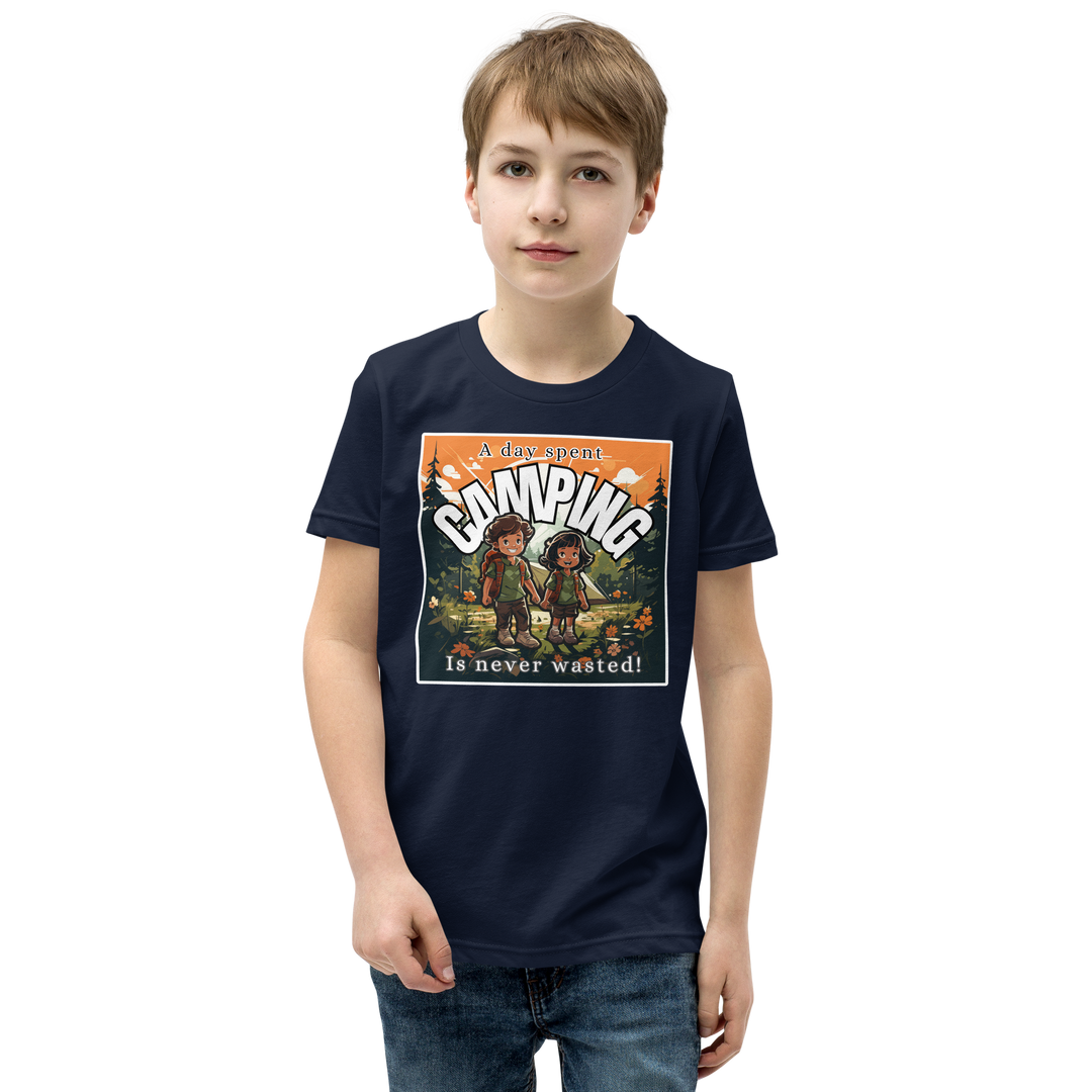 "A Day Spent Camping..." Youth Short Sleeve T-Shirt