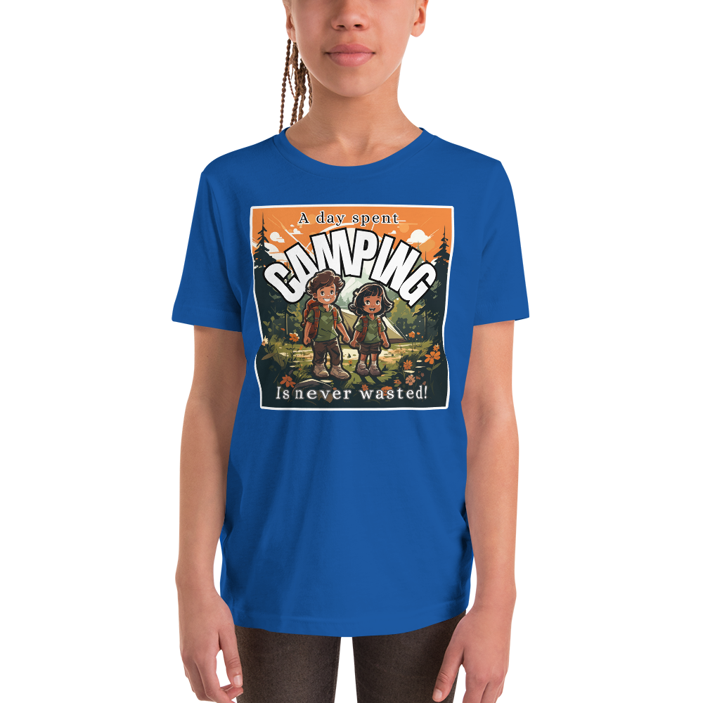 "A Day Spent Camping..." Youth Short Sleeve T-Shirt